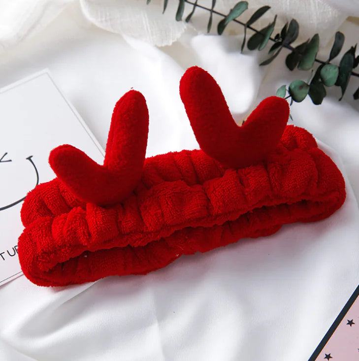 Deer Antler Face Wash Headband and Hair Accessory