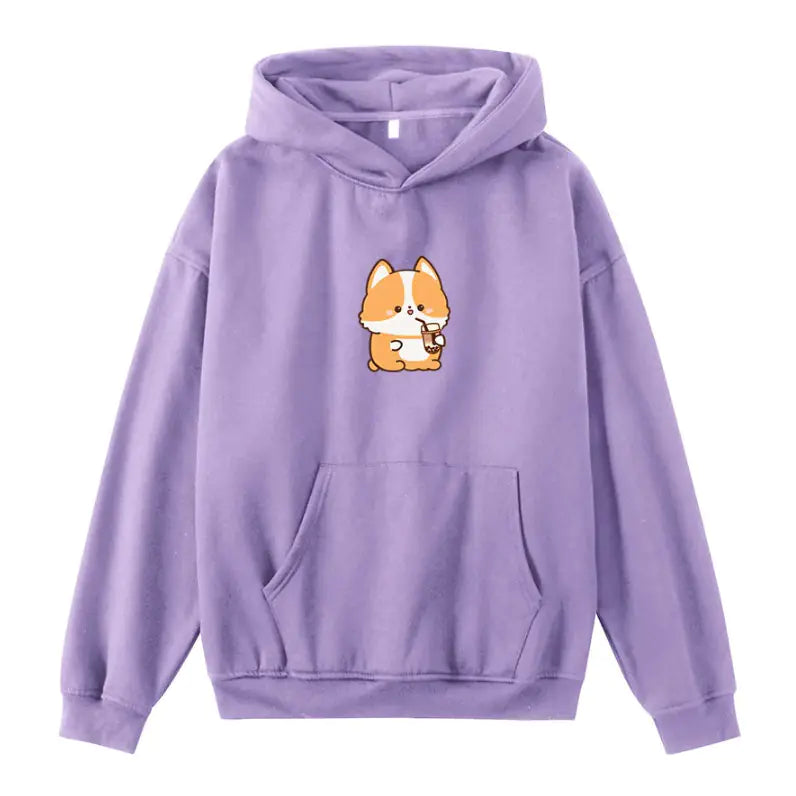 Cartoon Printed Long-Sleeved Hoodie for Fall/Winter