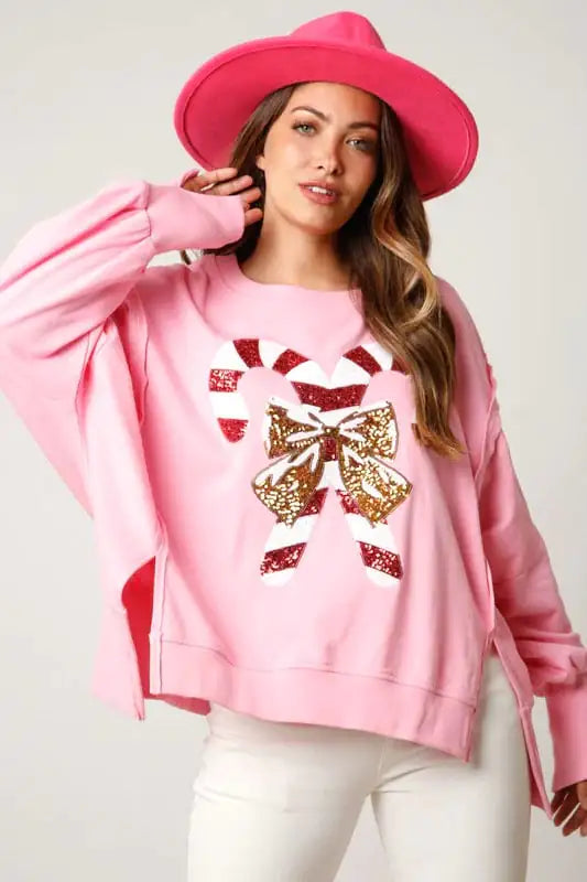 Women's Long Sleeve Sequined All-Matching Top