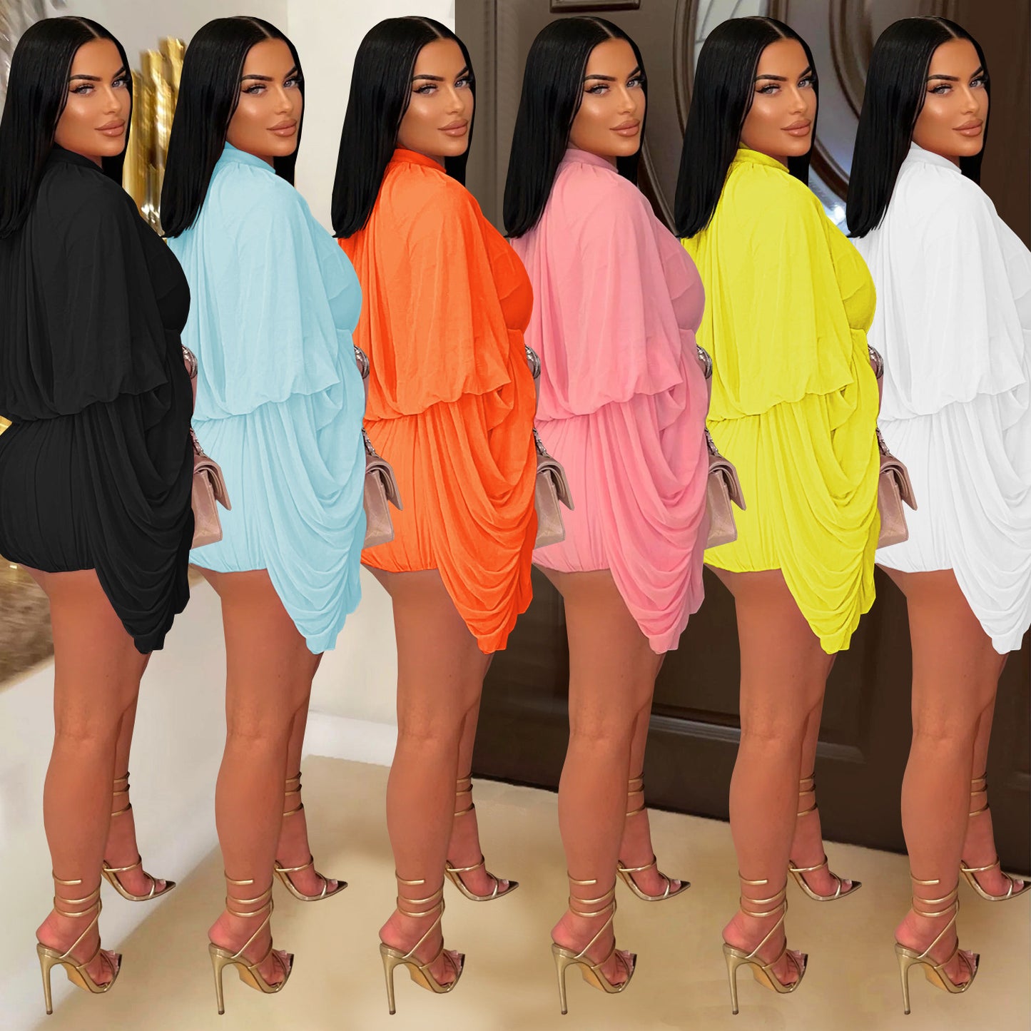 Casual Pleated Solid Color Jumpsuit Shorts