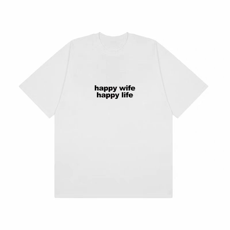Design Sense Fun Letter Print Short Sleeve T-Shirt