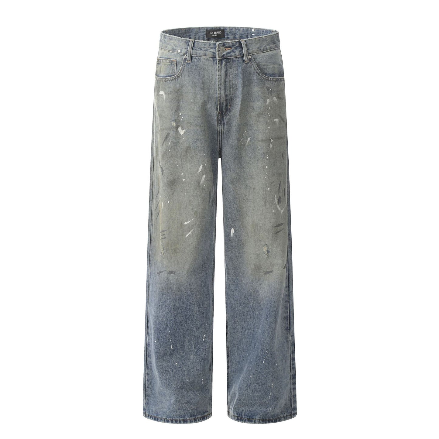 Gradient Loose Fit Three-Dimensional Trendy Casual Pile Slim Wide-Leg Long Pants