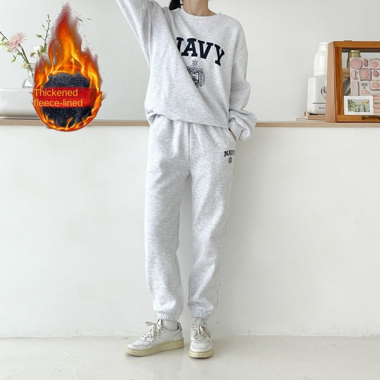 Women's Two-Piece Set Hoodie and Sweatpants Long Sleeve  Women's Printed