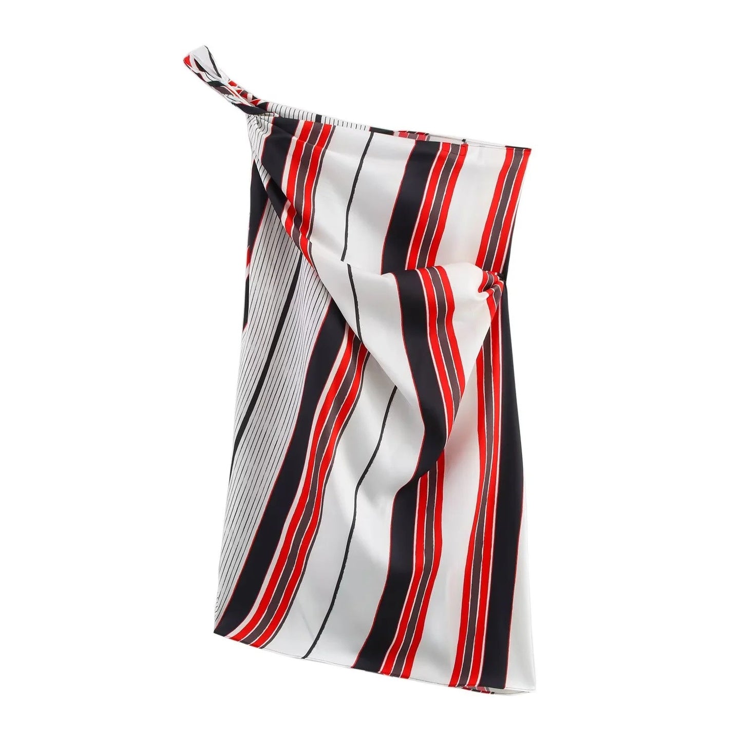 Women's Striped Asymmetric Top + Asymmetric Skirt