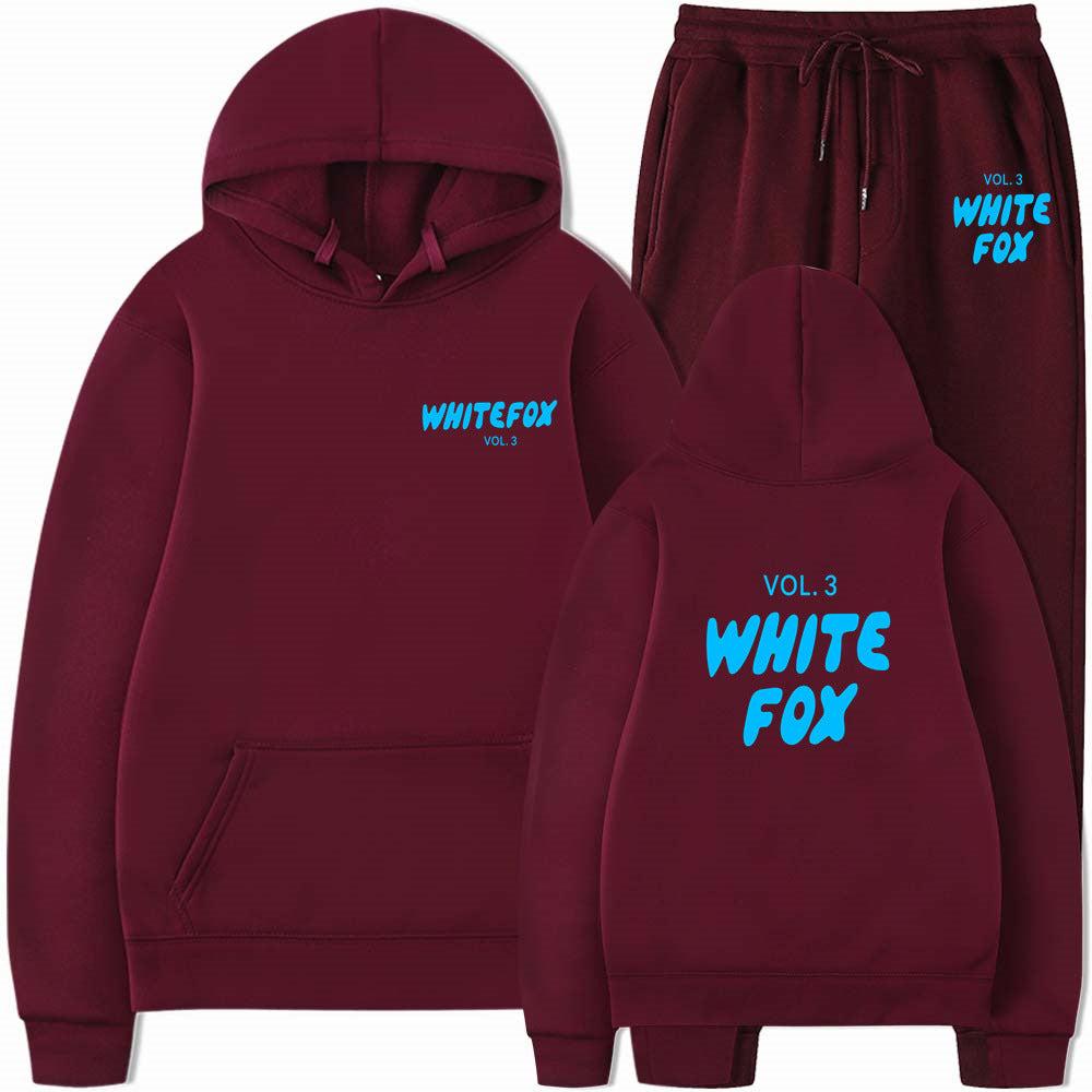 Winter New Hoodie Set Fashion Sports LOGO Long Sleeve Crew Neck Hooded Sweatshirt Two-piece Set