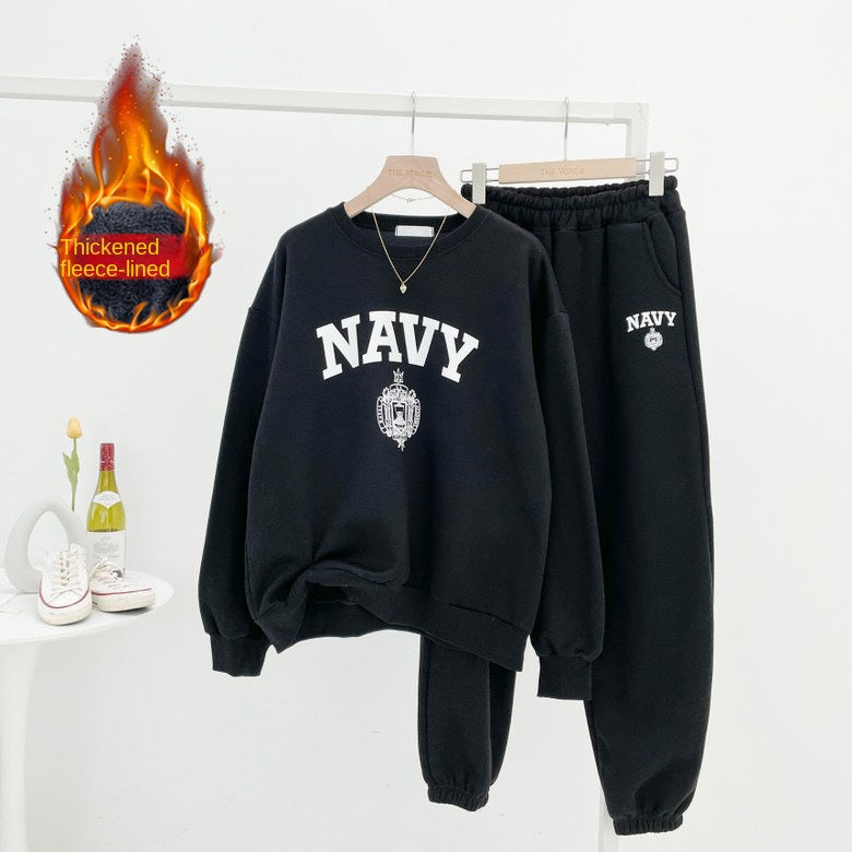 Women's Two-Piece Set Hoodie and Sweatpants Long Sleeve  Women's Printed