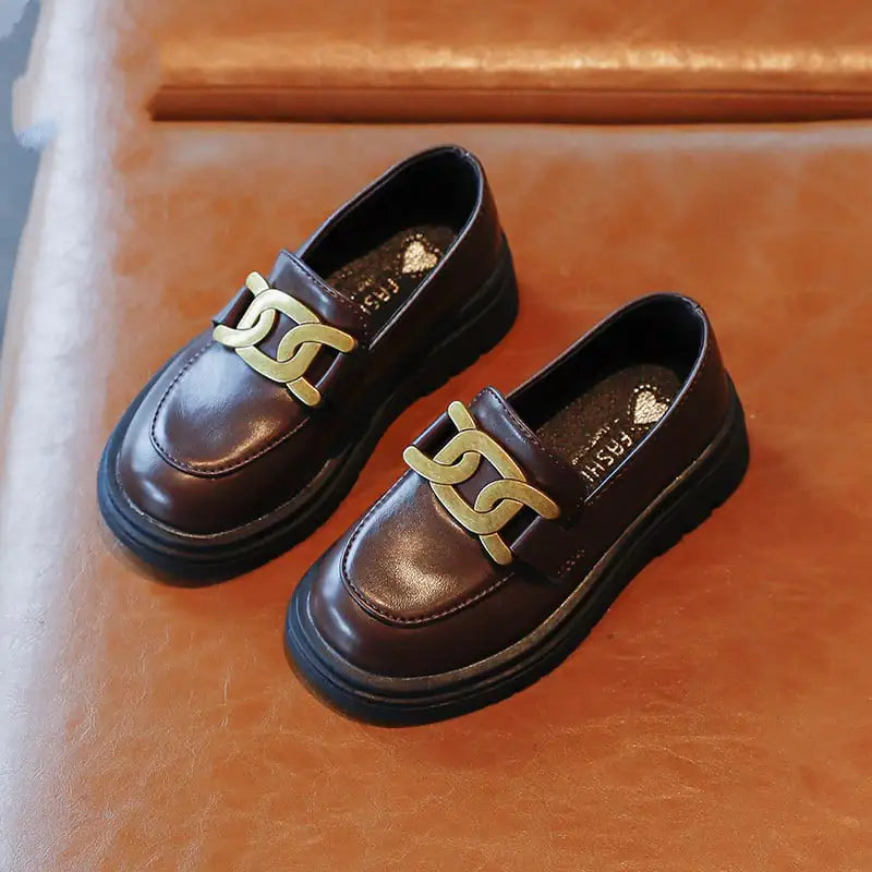 Japanese College Style Retro Black Shoes for Girls
