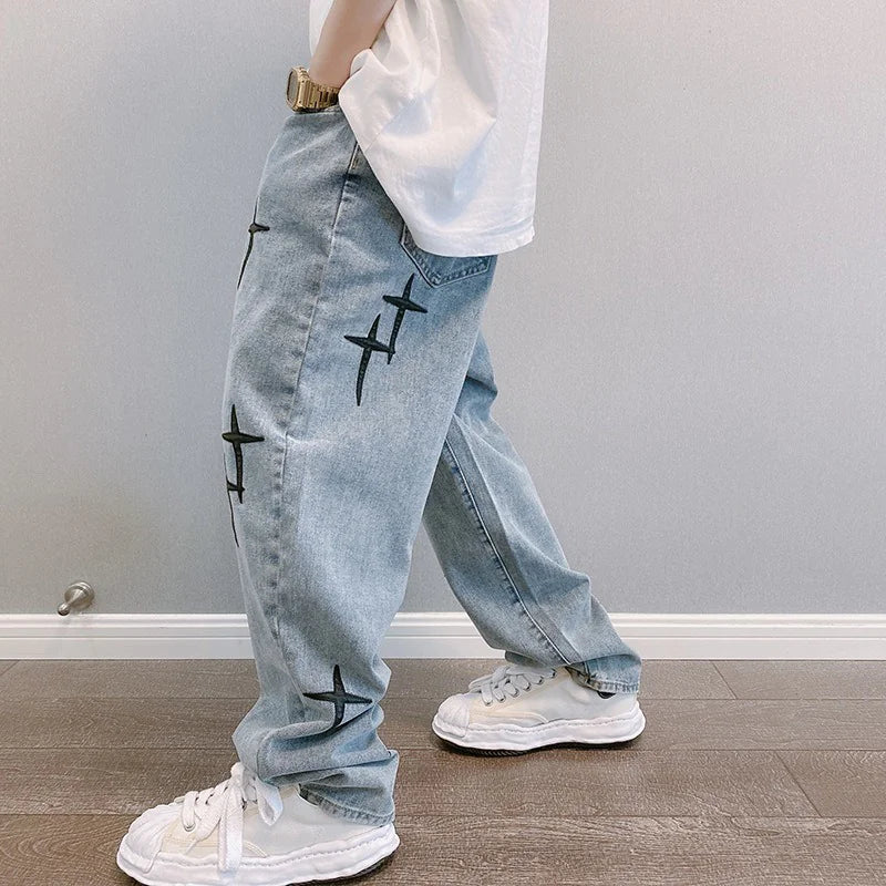 Wide Leg Loose Men's Jeans - Spring & Autumn Fashion