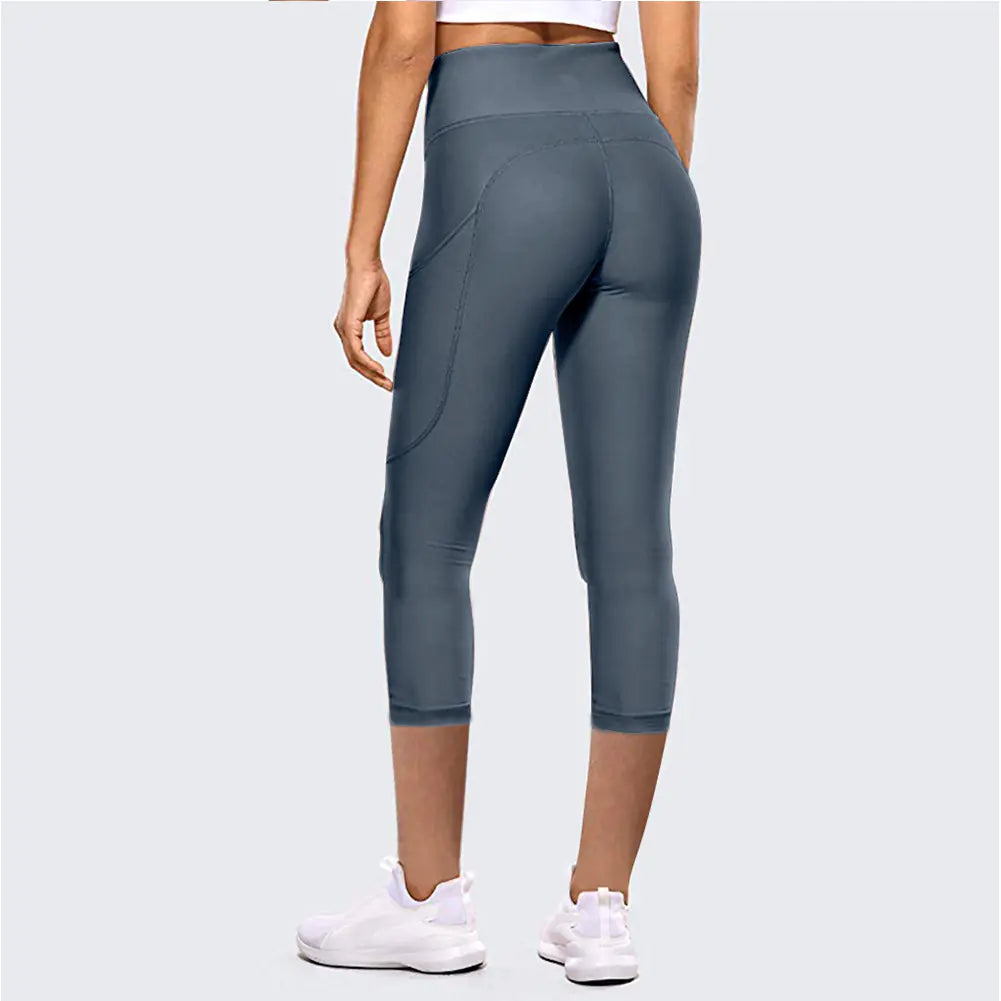 High-Waist Hip-Lifting Cropped Yoga Pants for Women