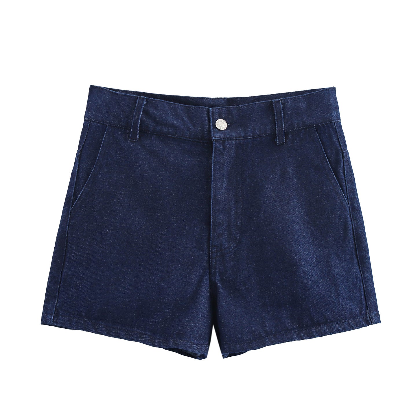 Women's Denim Jacket with Pocket Decoration + Shorts Set