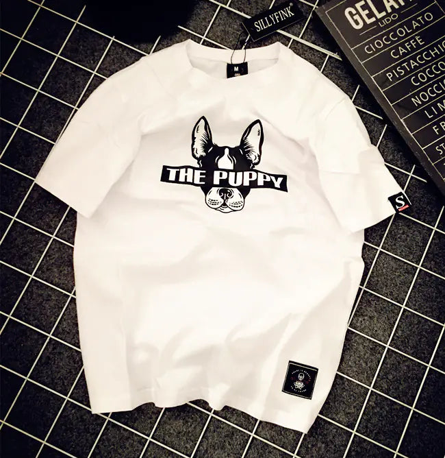 Couple's Cartoon Dog Short Sleeve T-Shirt (Unisex)