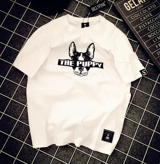 Couple's Cartoon Dog Short Sleeve T-Shirt (Unisex)