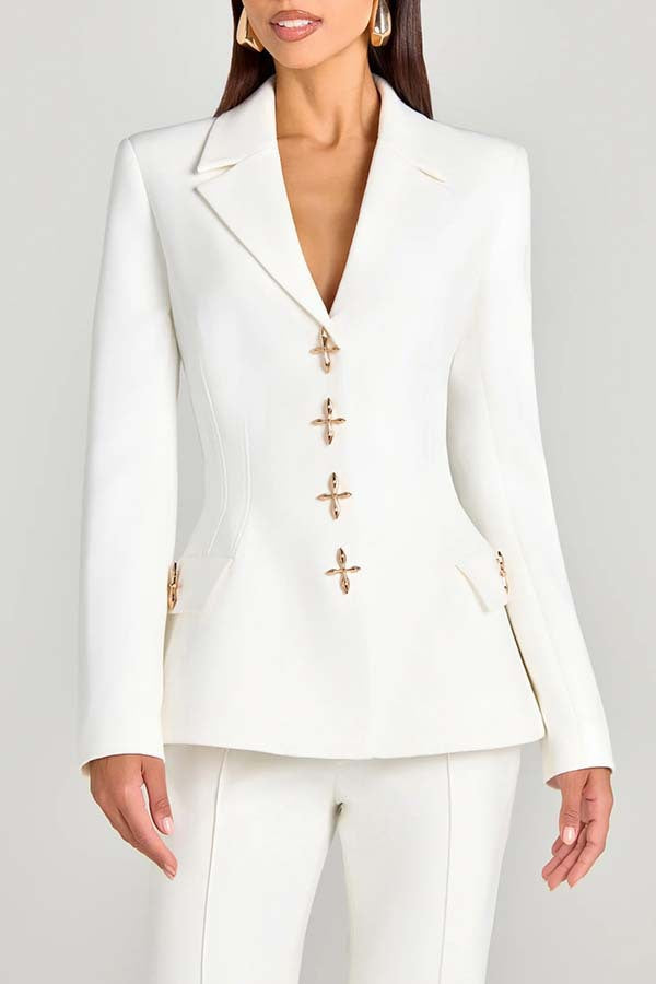 Elegant Long Sleeve Blazer Set with Vest and Trousers for Women  Autumn/Winter Fashion Style