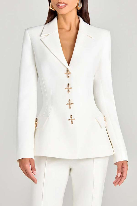 Elegant Long Sleeve Blazer Set with Vest and Trousers for Women  Autumn/Winter Fashion Style
