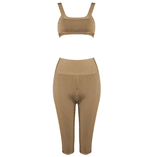 2019 Women's Casual Set - Off-Shoulder & Crop Top