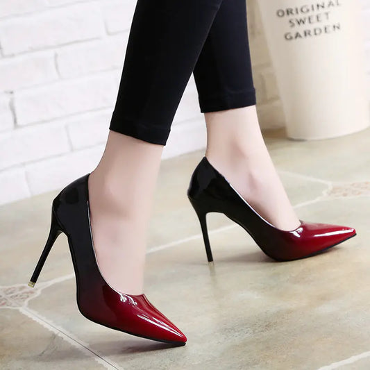 Gradient Color Stiletto High Heels - Single Shoe