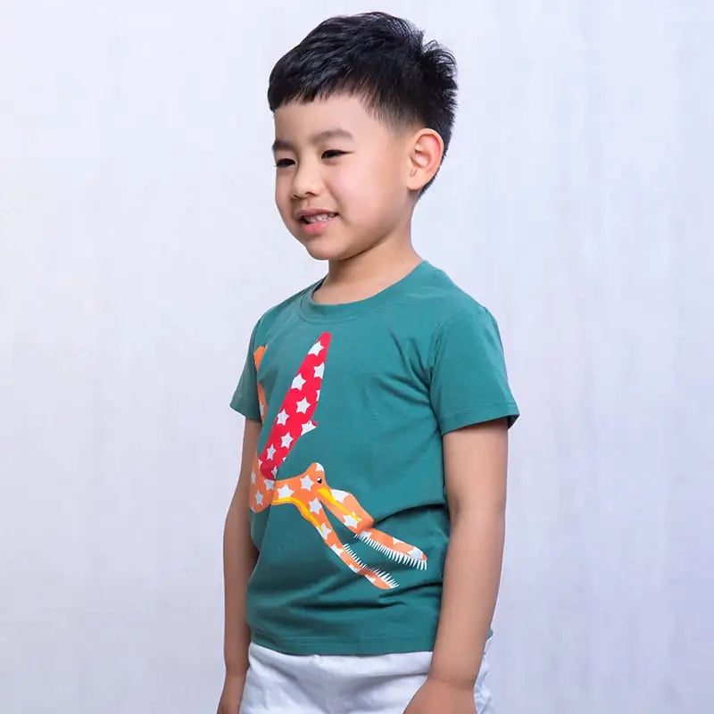 Trendy Cartoon Printed Short-Sleeved T-Shirt for Kids