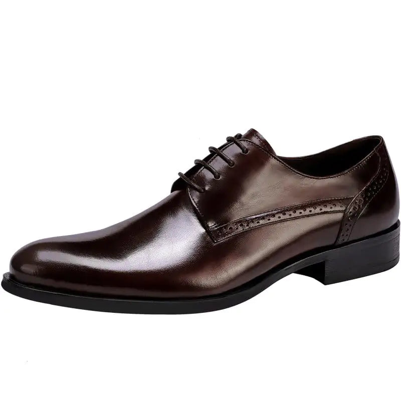 British Lace-Up Men's Business Leather Shoes, Cowhide