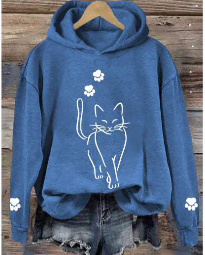 3D Letter Printed Hoodie for Women