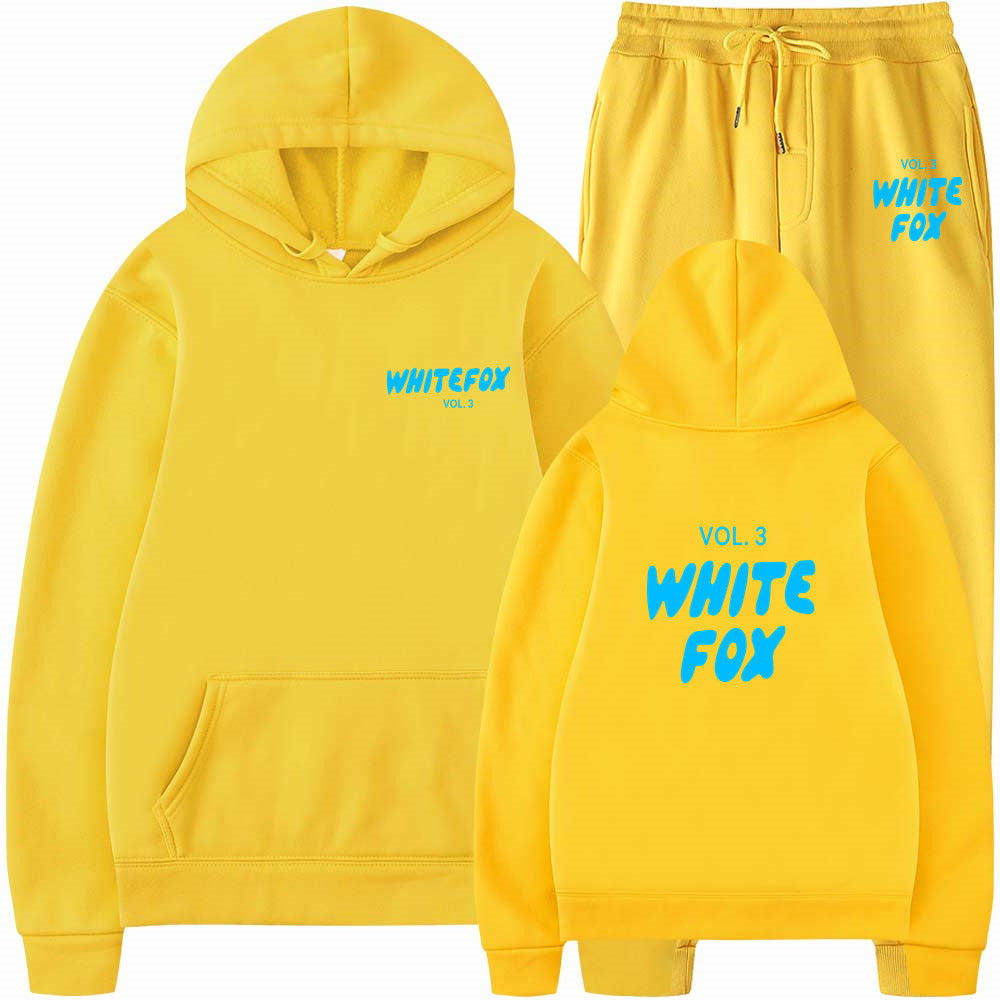 Winter New Hoodie Set Fashion Sports LOGO Long Sleeve Crew Neck Hooded Sweatshirt Two-piece Set