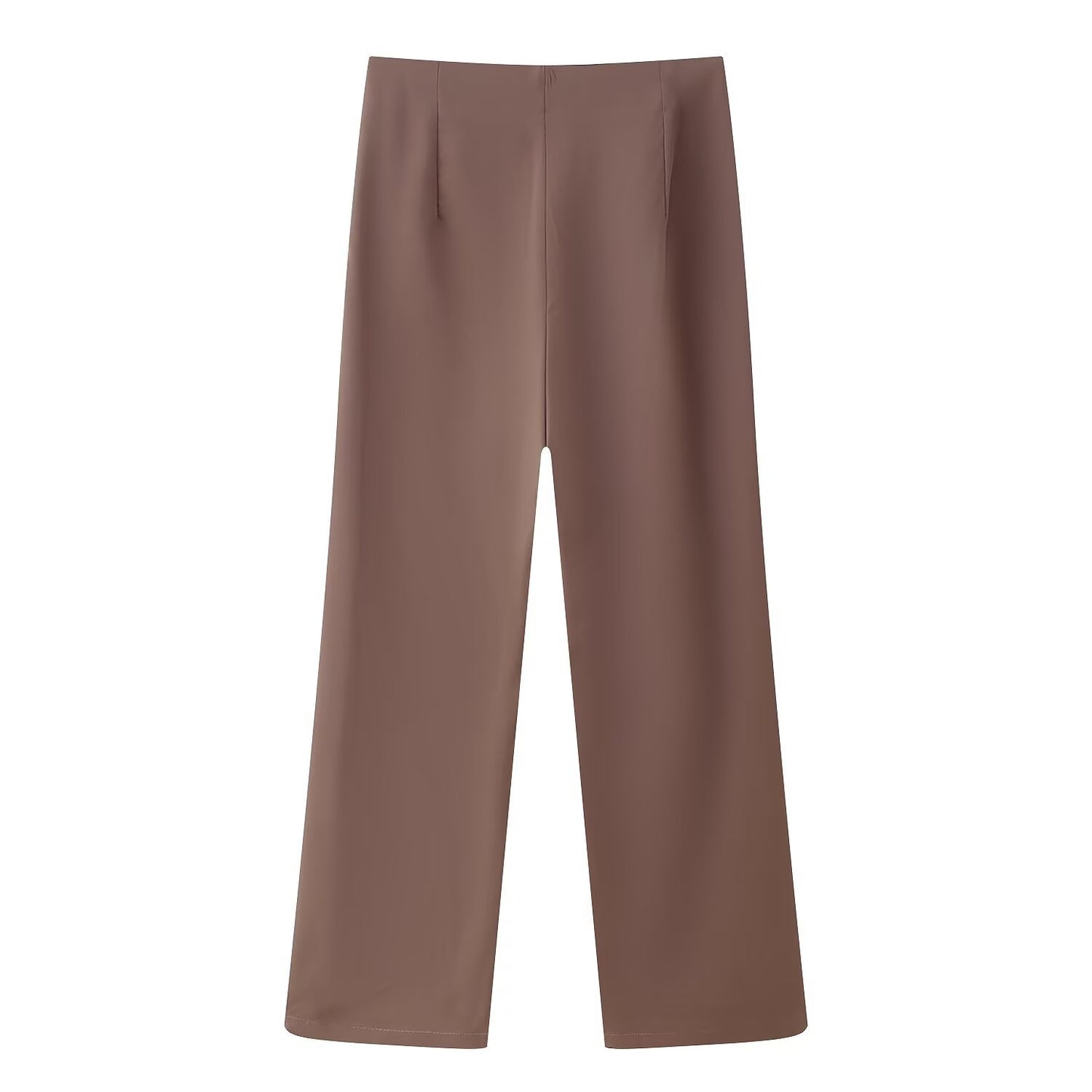 Women's Clothing Strap Solid Color Top High Waist Casual Straight Leg Long Pants