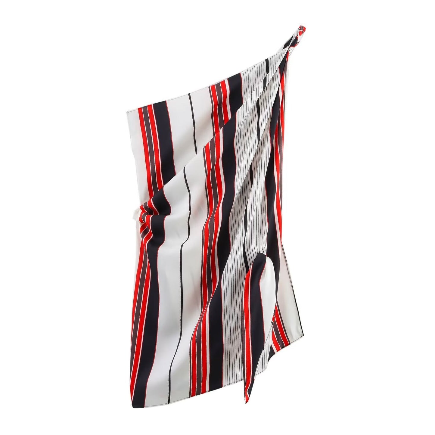 Women's Striped Asymmetric Top + Asymmetric Skirt