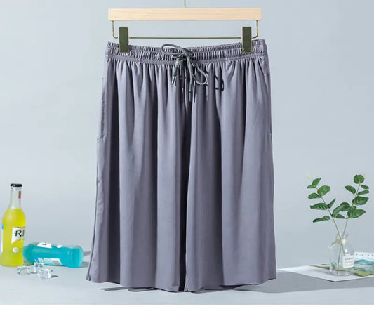 Men's Summer Ice Silk Loose Shorts for Sports and Leisure