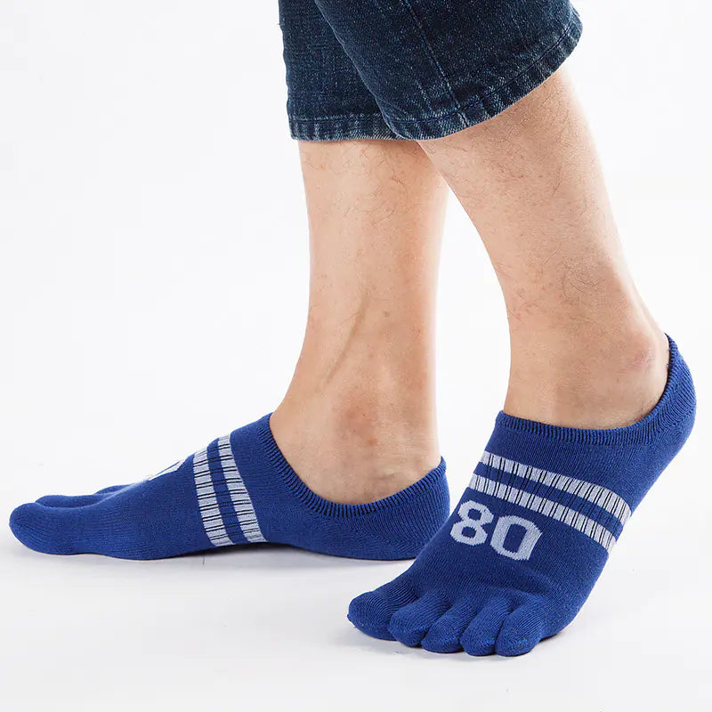 Five-Finger Sports Socks - Invisible Cotton Boat Socks