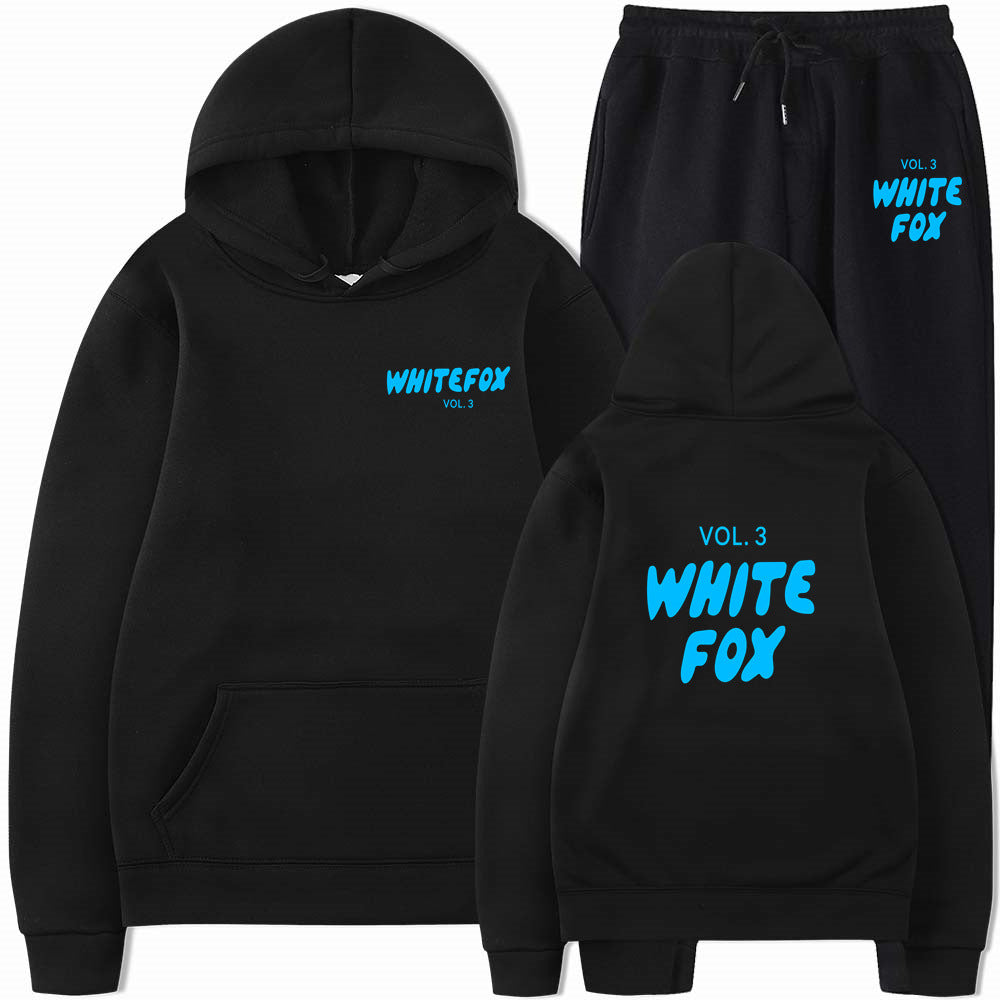 Winter New Hoodie Set Fashion Sports LOGO Long Sleeve Crew Neck Hooded Sweatshirt Two-piece Set