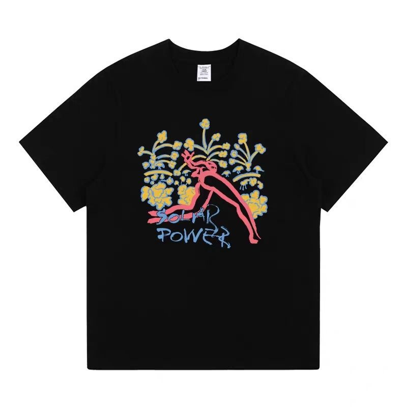 Lorde Solar Power Print Short Sleeve T-Shirt Women's Summer New Loose Cotton Top
