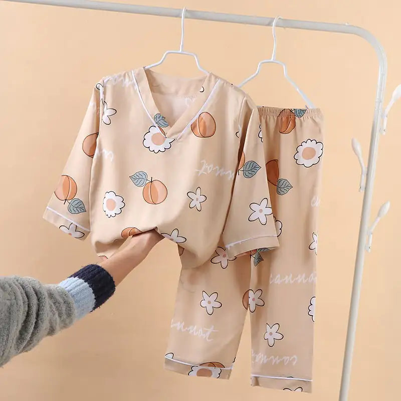 Children's Summer Lightweight Printed Homewear Set