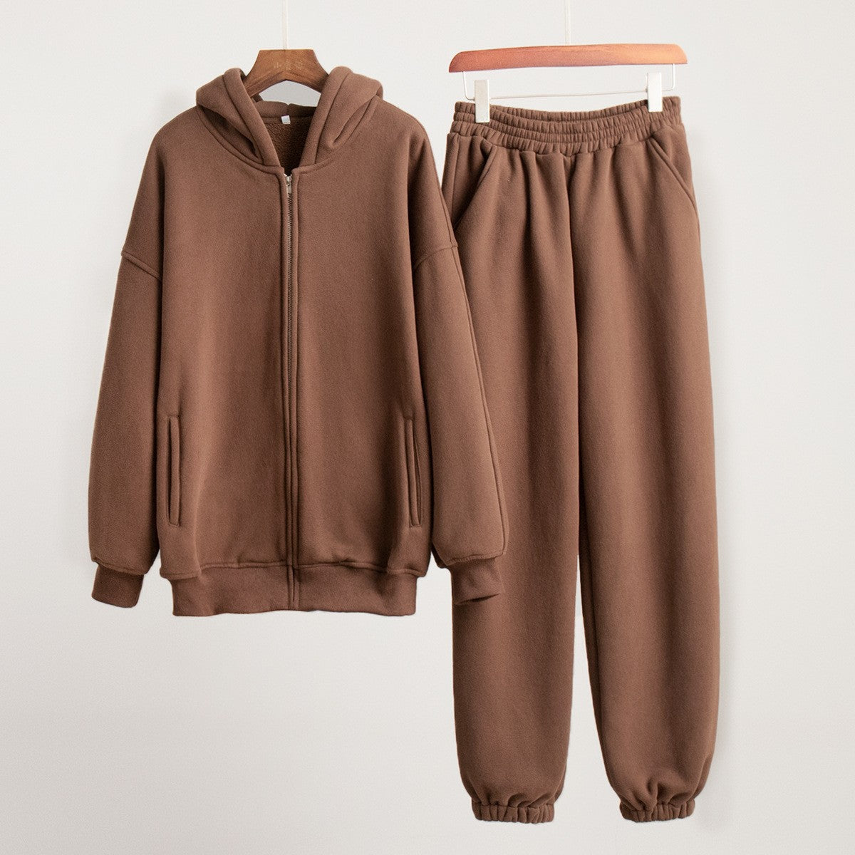 Hoodie Cardigan Set Women Autumn Winter New Arrival Sport Casual Fleece Cardigan Hoodie