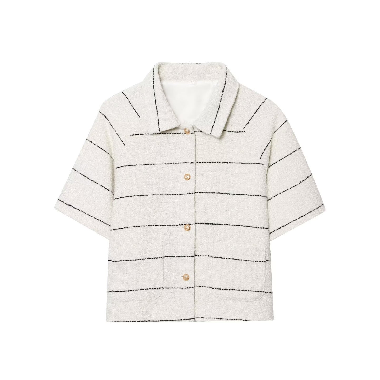 Women's Striped Coarse Spun Suit + Shorts Set