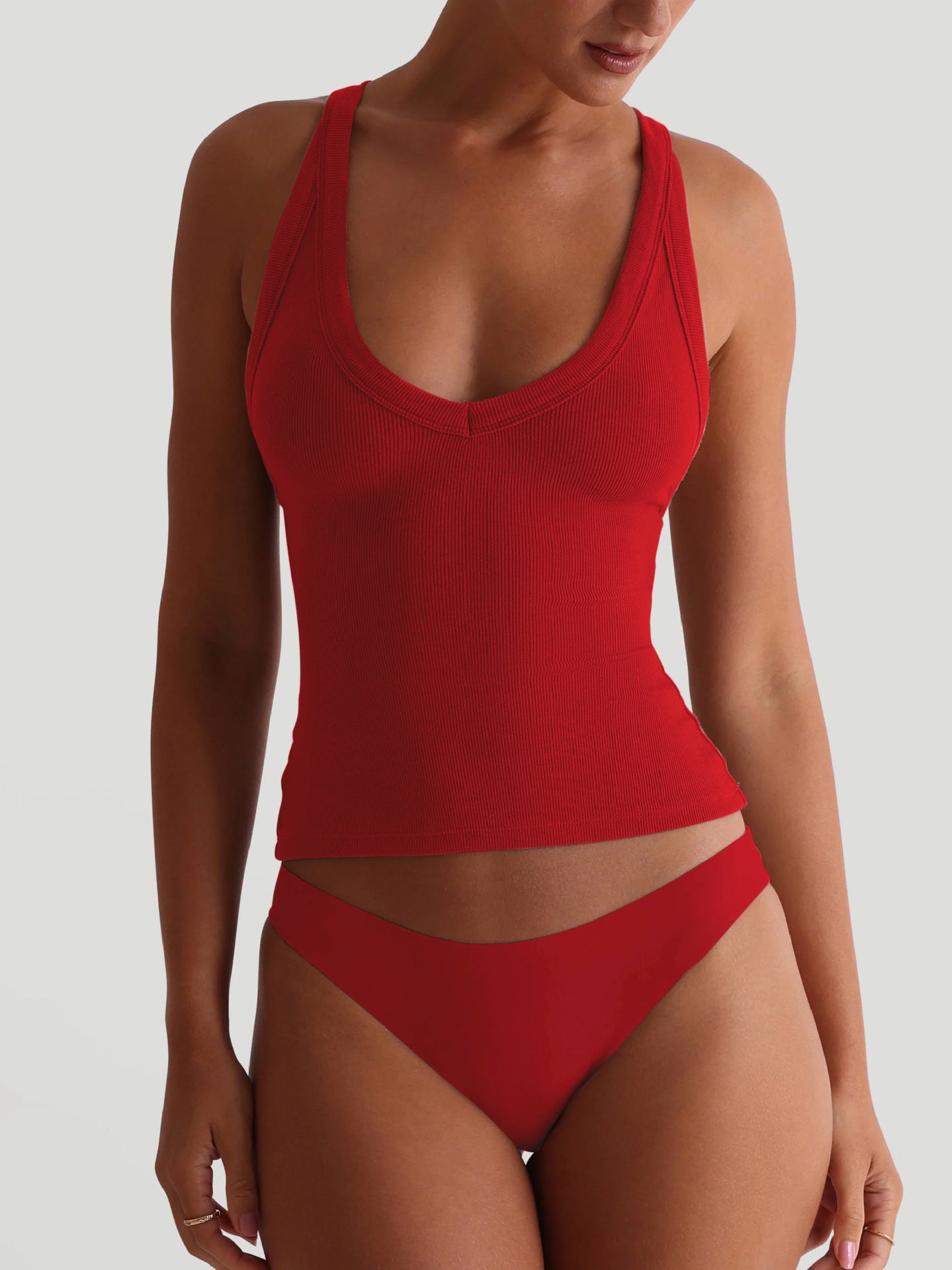 Women's Solid Color Backless Camisole Sexy Sporty Open-Back Outerwear