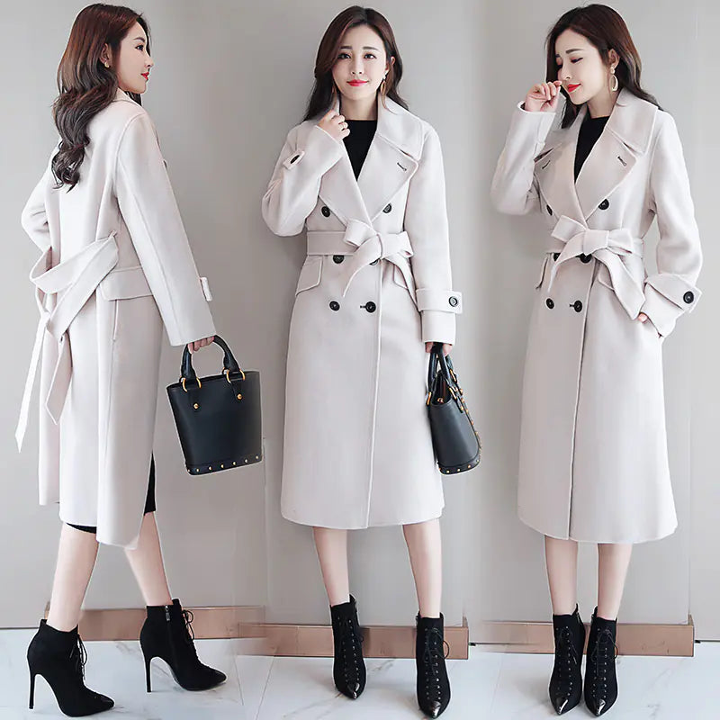 Wool Coat - Slim Fit Versatile Solid Color Design
