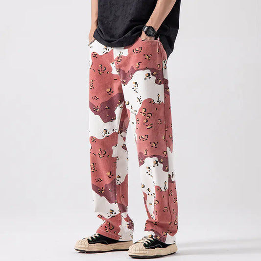 Retro American Loose Fit Wide Leg Pants