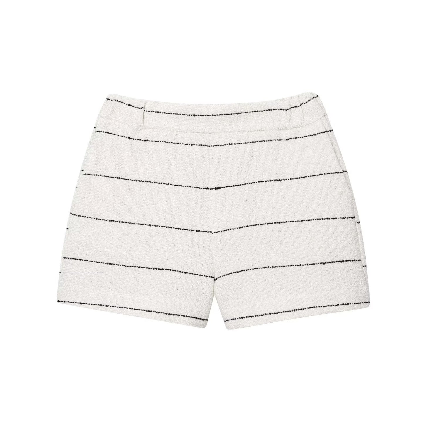 Women's Striped Coarse Spun Suit + Shorts Set