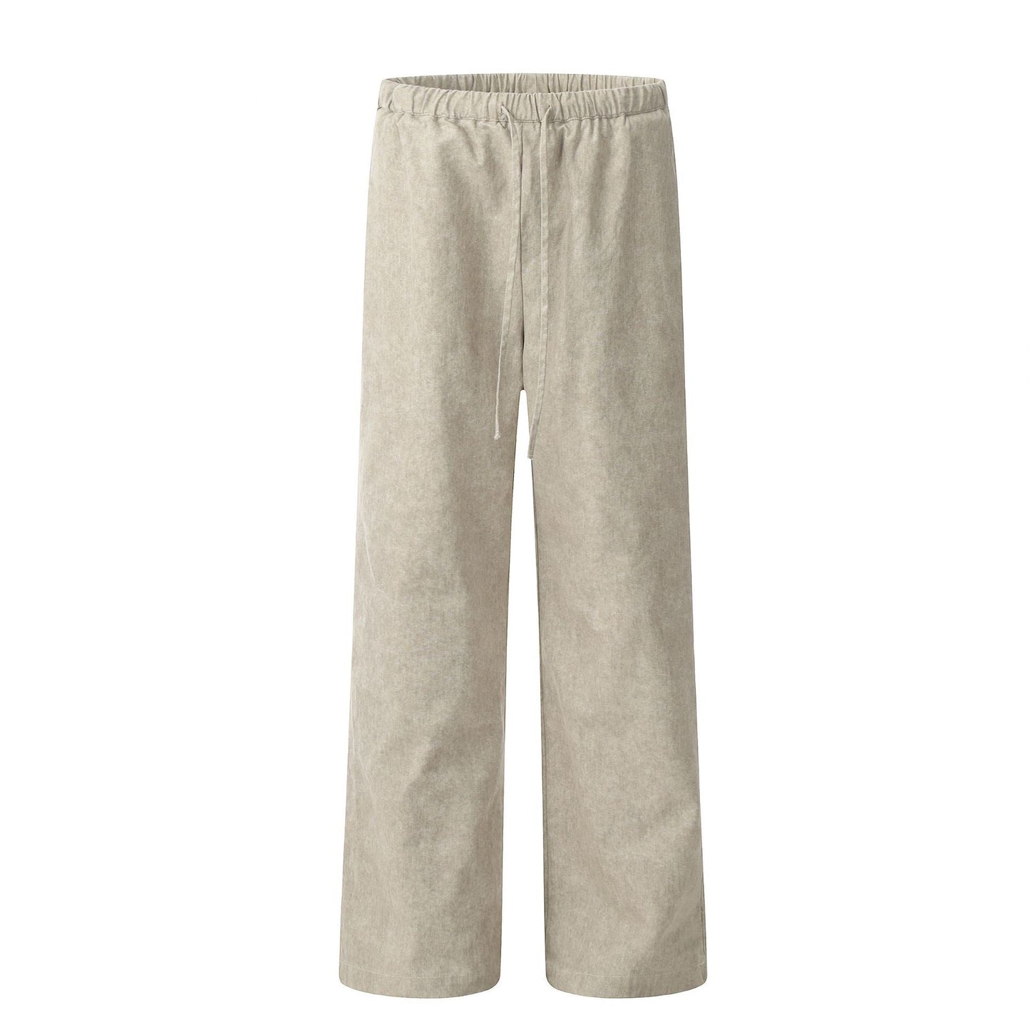 Retro Loose Fit Slimming Trendy Distressed Three-Dimensional Straight Leg Long Pants