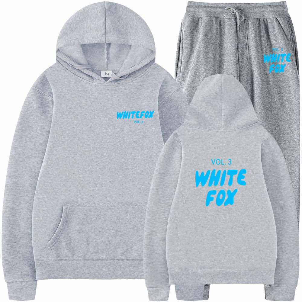 Winter New Hoodie Set Fashion Sports LOGO Long Sleeve Crew Neck Hooded Sweatshirt Two-piece Set