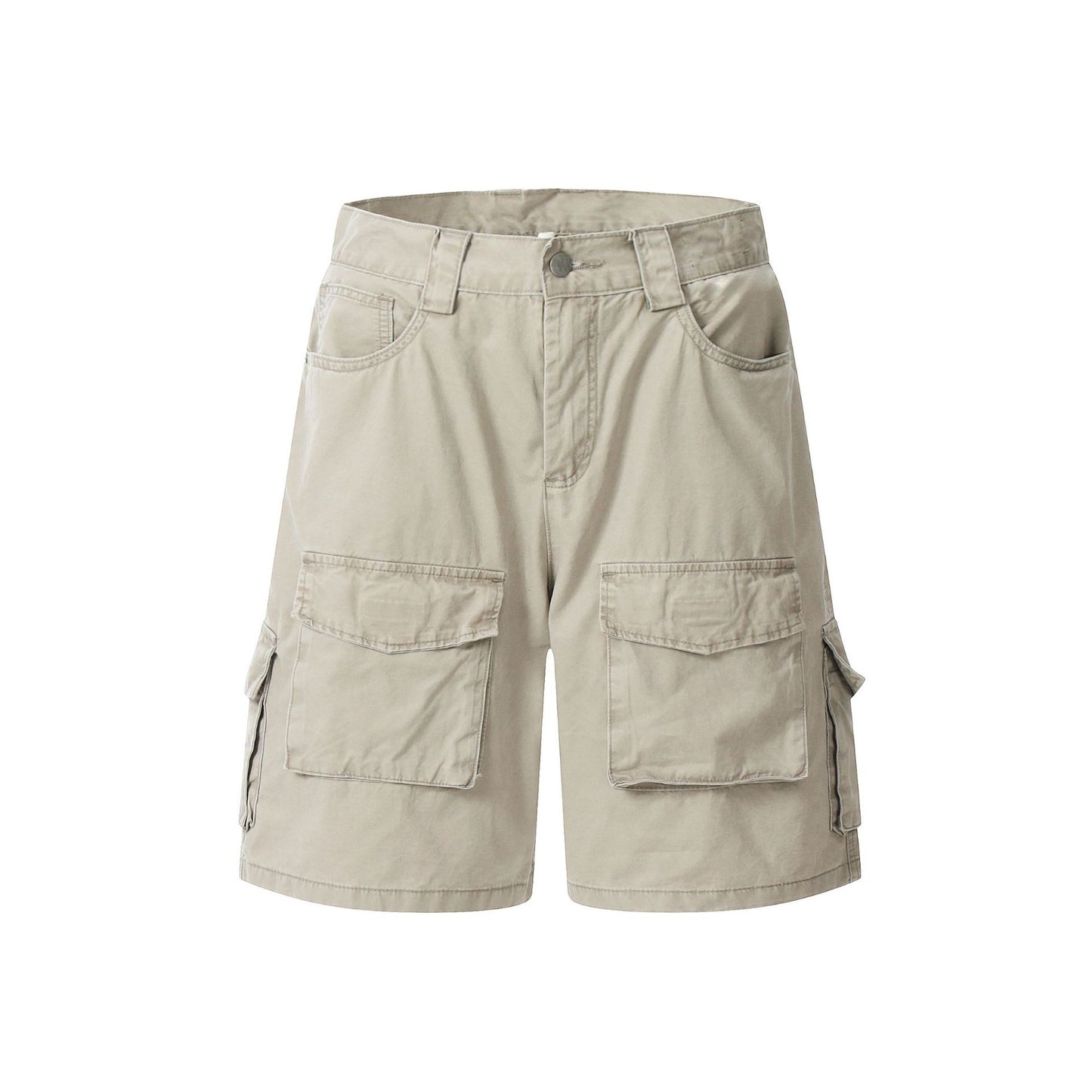 Multi-Pocket Work Shorts Men's Summer Five-Point Casual Pants Retro Style