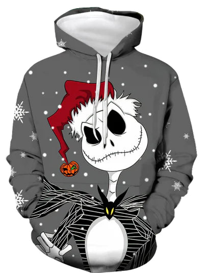 Women's Casual Skull Hoodie for Halloween