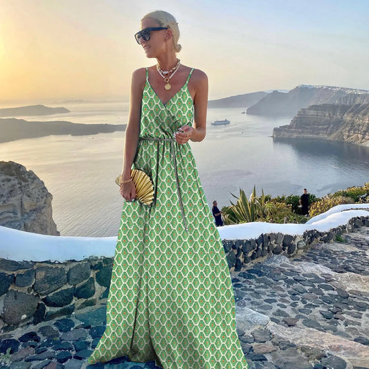 Printed Large Swing Dress for Women