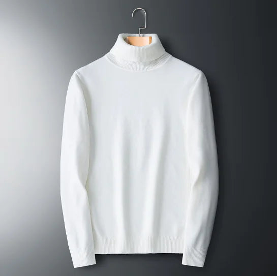 Men's Warm High Collar Sweater with Two Lapels