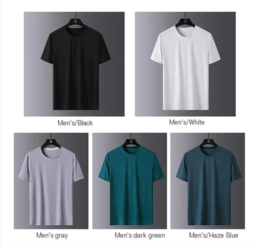 Summer Couple Quick-Dry Ice Silk T-Shirt for Sports
