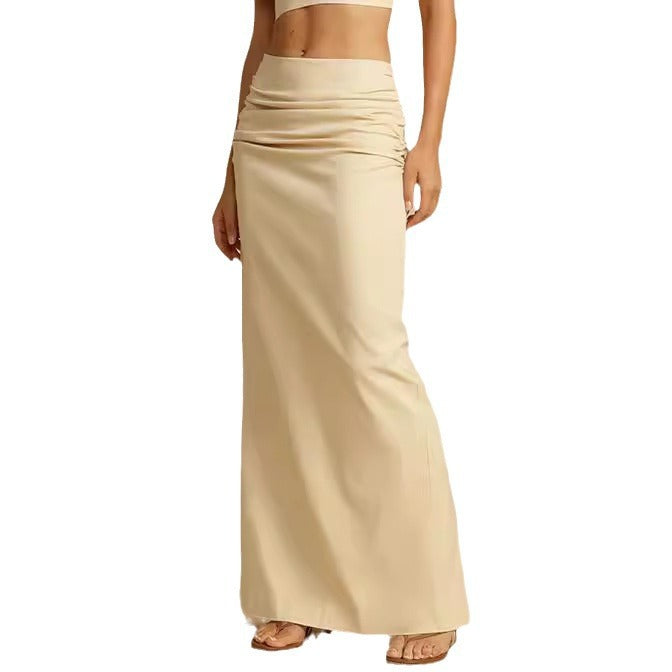 Sleeveless A-Line Skirt Set for Women Style Casual Resort Party Dress Suit