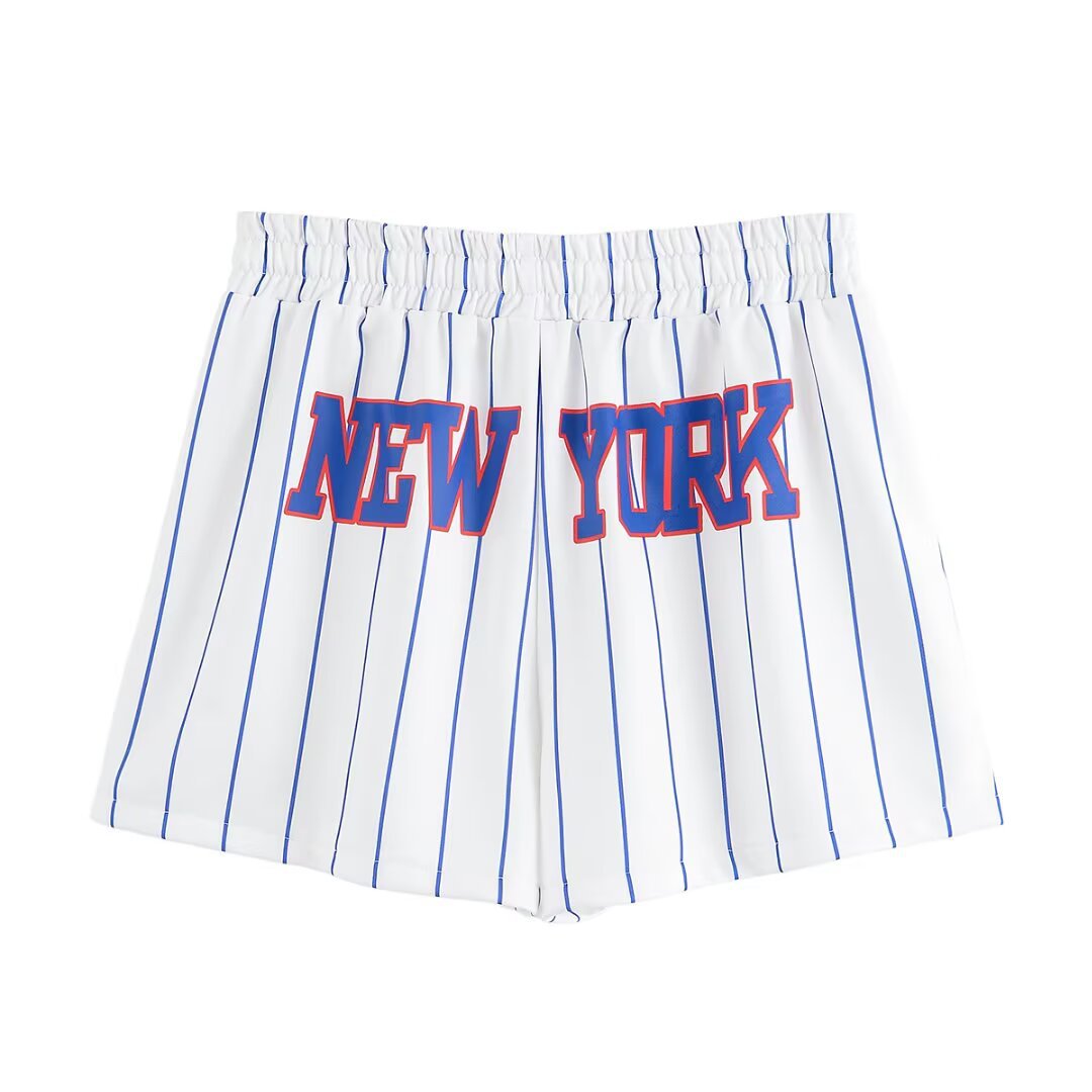 Women's Fashion Sporty Stripe T-Shirt + Shorts Set