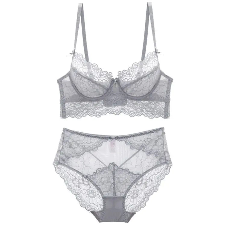 Lace Women's Underwear Set - Plus Size with Support