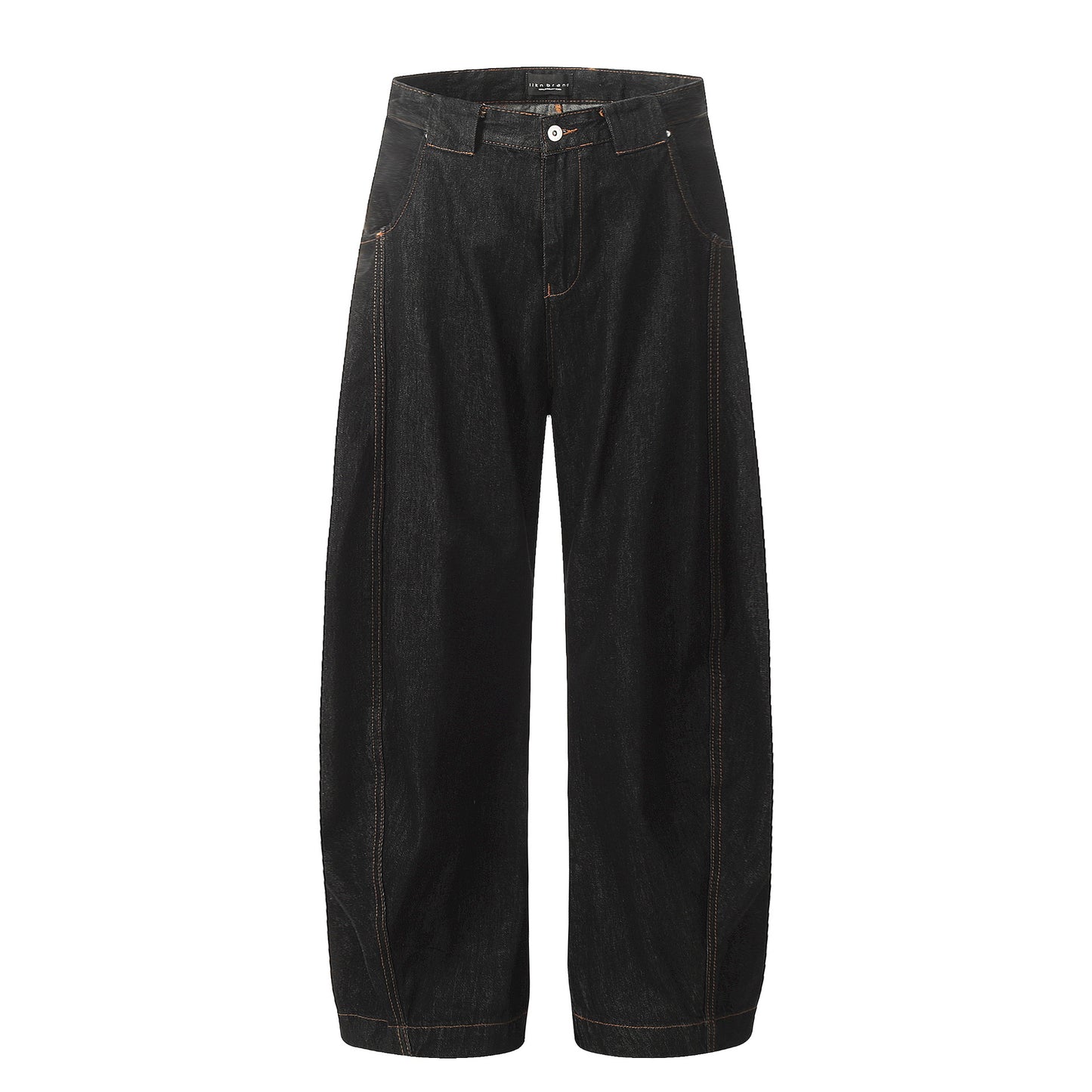 Simple Slimming Loose Fit Casual Trendy Banana Shape Wide Leg Long Pants
