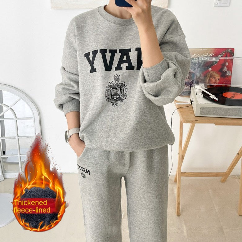 Women's Two-Piece Set Hoodie and Sweatpants Long Sleeve  Women's Printed