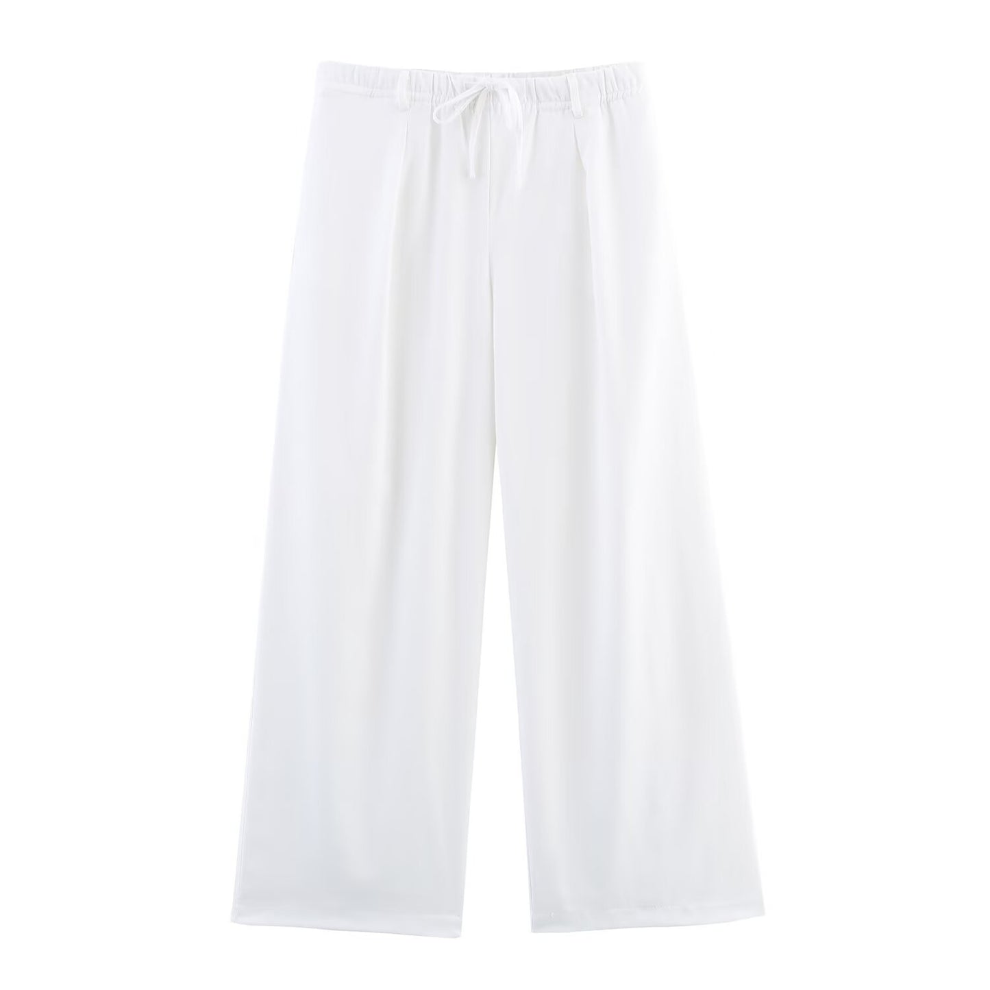Asymmetric Blended Cape Top + Wide Leg Pants